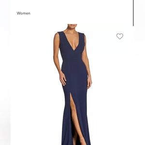 Dress the population navy blue gown size medium